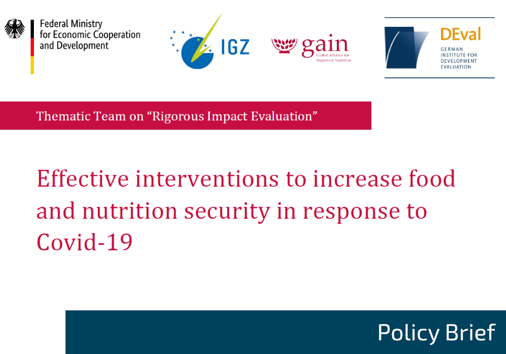 Policy Brief on food and nutrition security interventions