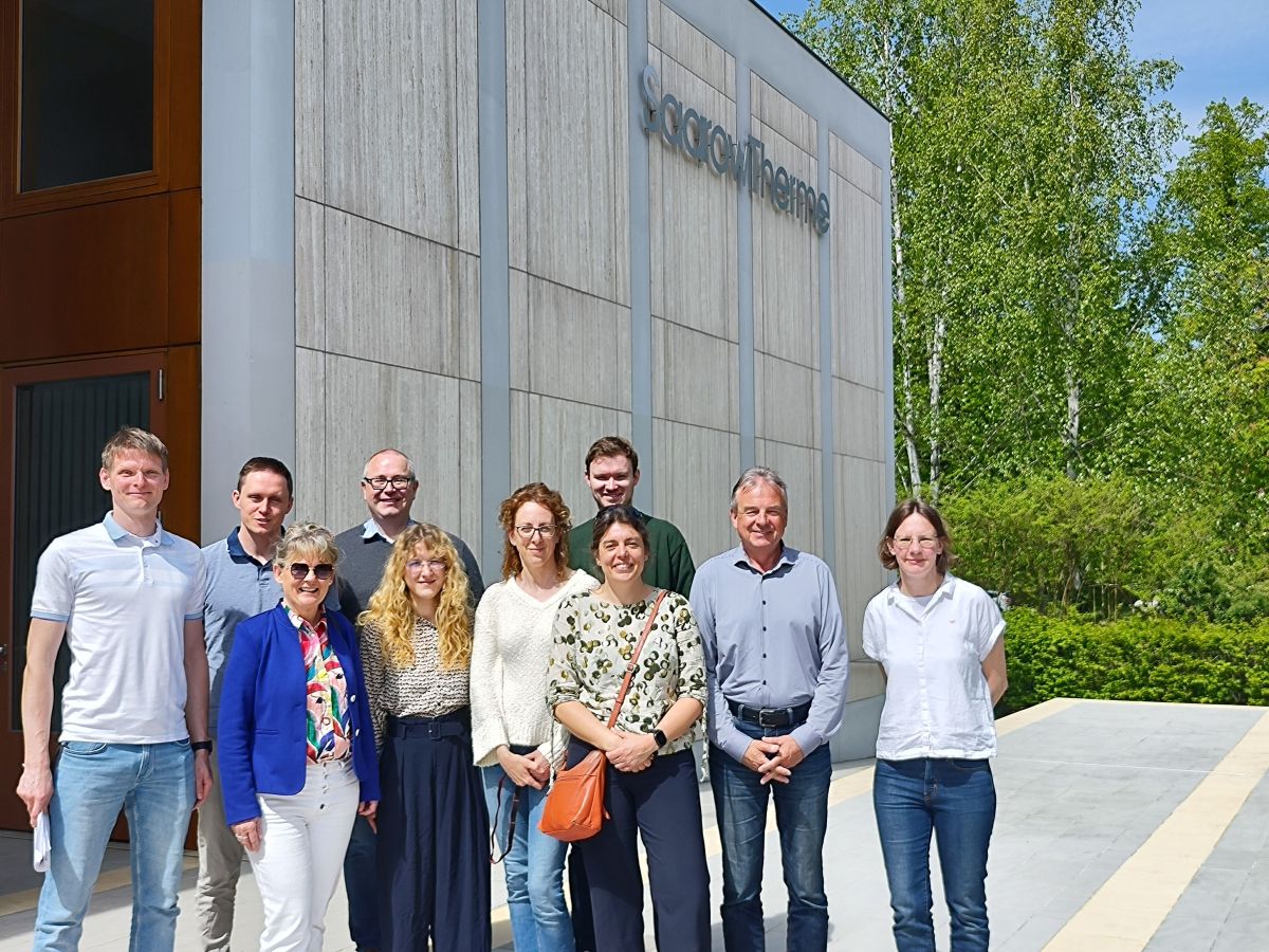 Photo: Marko Kreische (IGV), Dr. Oliver Mantovani (IGV), Elke Kurth (IGV), Dr. Torsten Schweikert (IGV), Valeriya Denisova (IGZ), Steffi Werner (Therme), Dr. Tino Barchewitz (IGV), Dr. Anna Fricke (IGZ), Axel Walter (Therme), Prof. Susanne Baldermann (Uni
